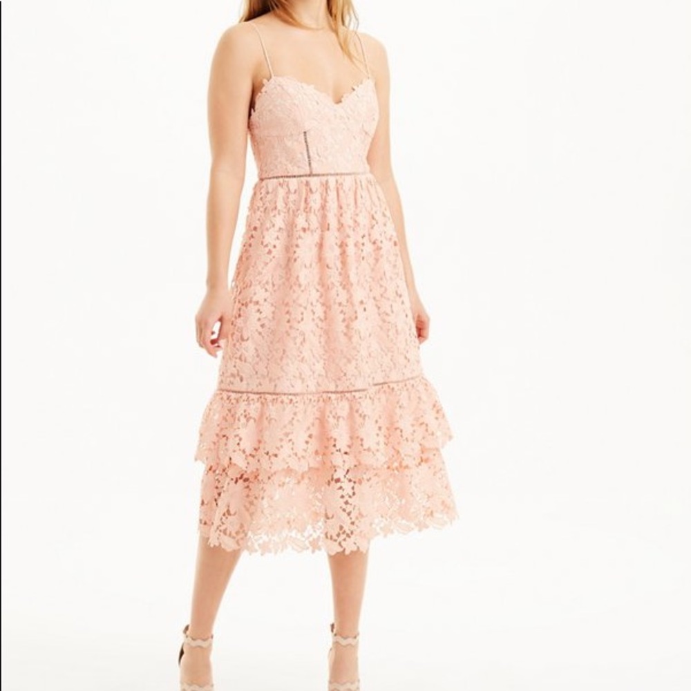 Club Monaco Nanhah Lace Cocktail Dress in Rose